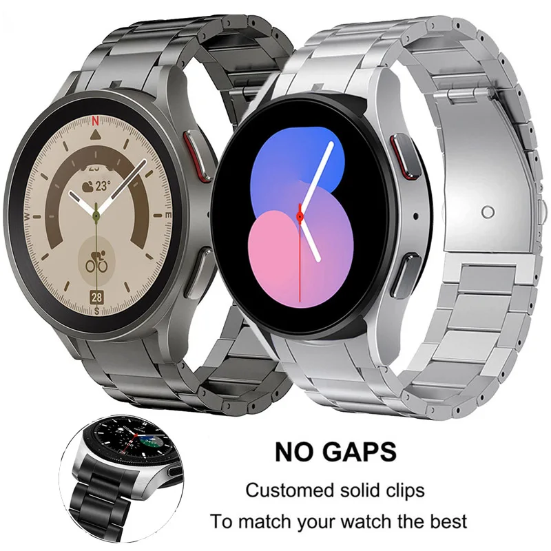 

No Gaps stainless Metal Strap for Samsung Galaxy Watch 5 Pro 45mm 40mm 44mm Belt Watch Band for Samsung Watch4 Classic 46mm 42mm