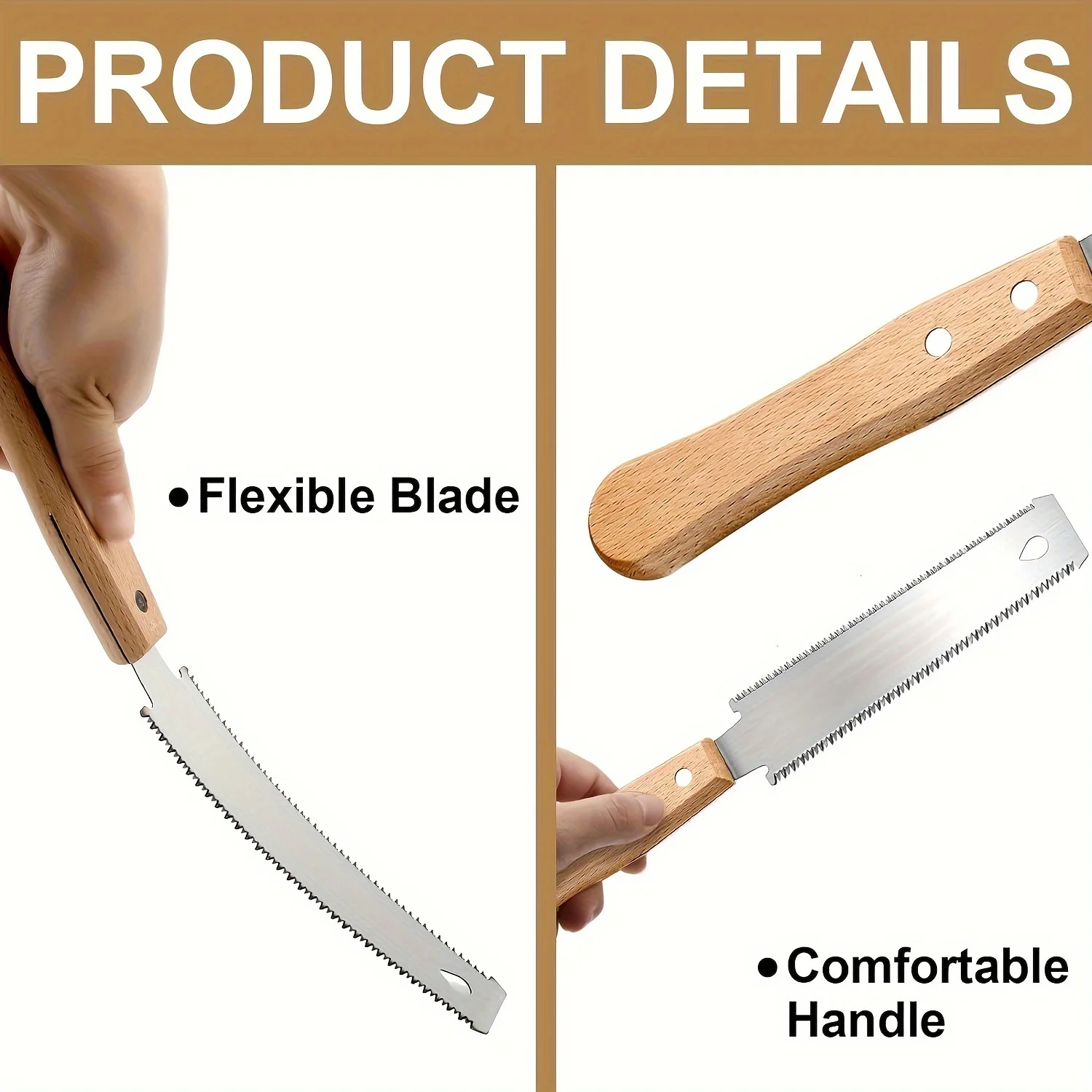 Small Pull Hand Saw with Double Edge Blade Cutting, 6-inch Blade Handsaw for Woodworking, PVC Pipe Cutting, DIY Project