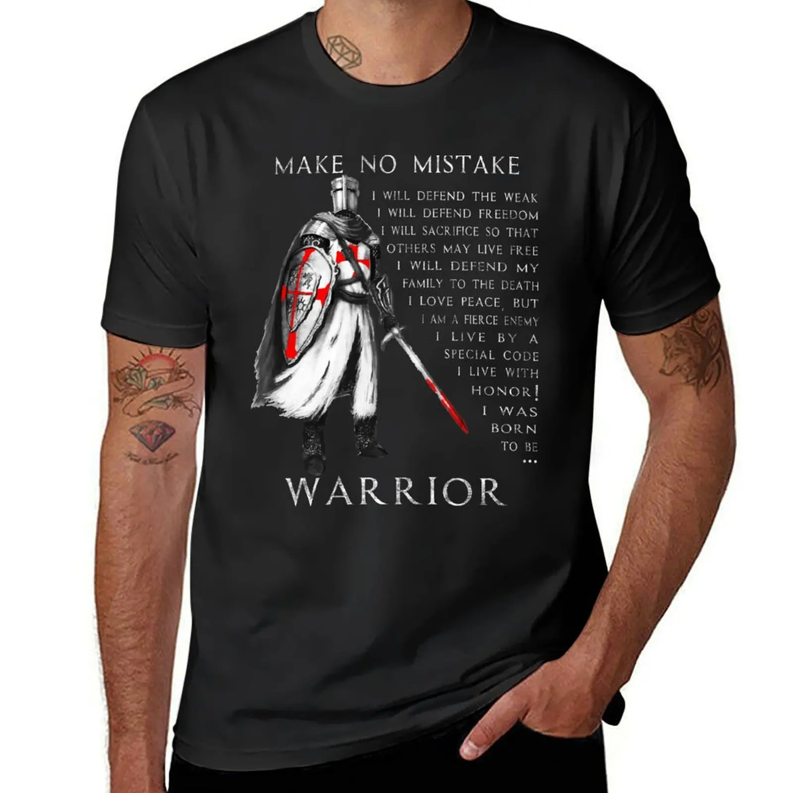 Knights Templar Message T-Shirt tops boys animal print vintage funny t shirts for men