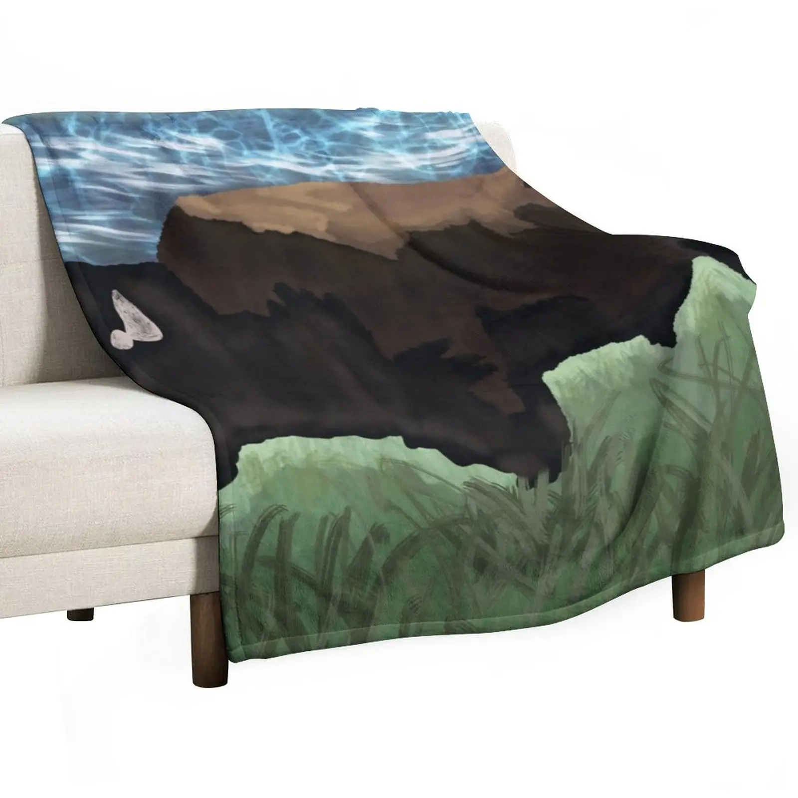 American Buffalo Throw Blanket Thin Soft Blanket for Summer Night Sleeping