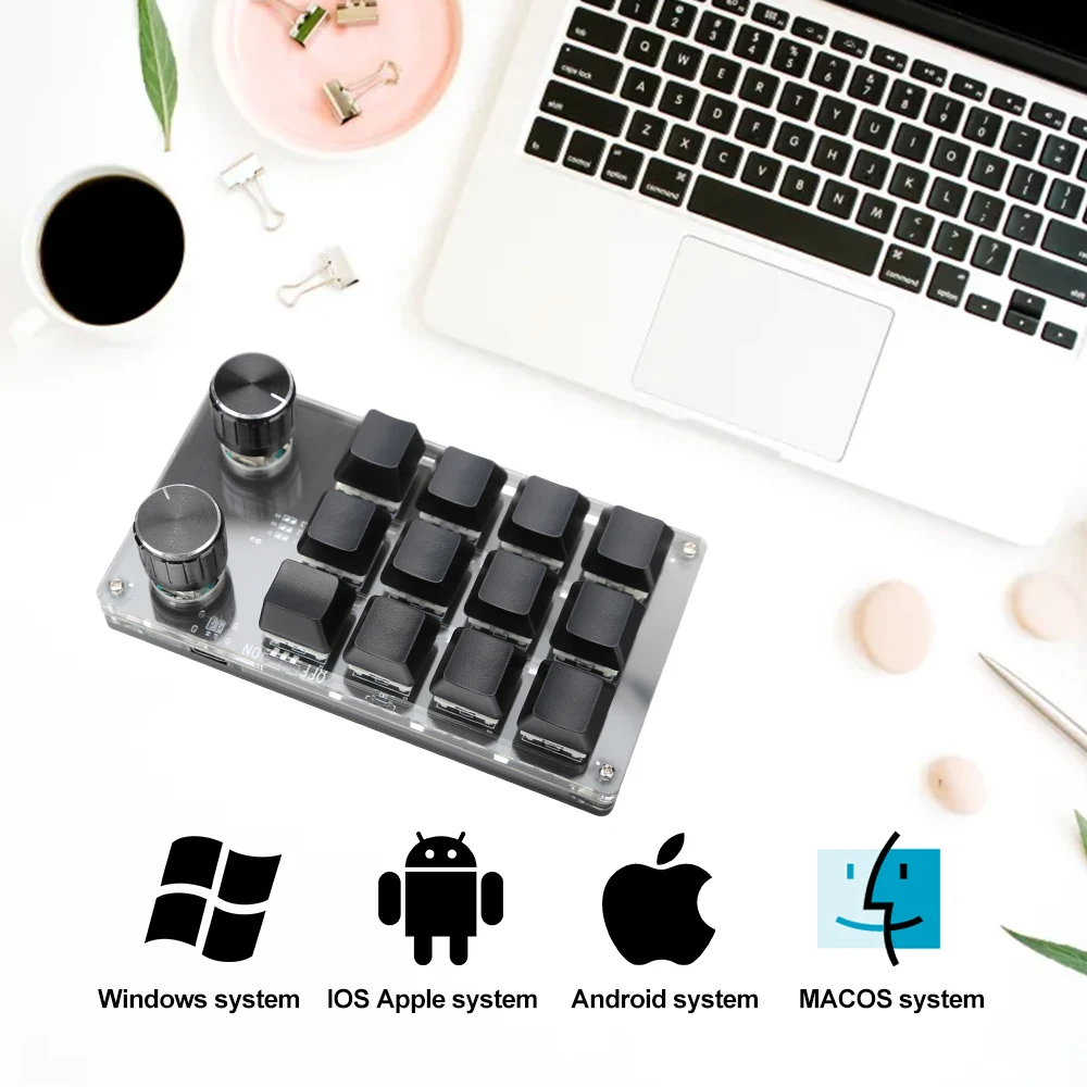 Tastiera Macro personalizzata Bluetooth 12/9/6 chiave 2 manopola tastiera meccanica Hot Swap programmazione Gaming Mini tastiera di Photoshop