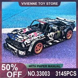 MOC 33003 Technical Sport Racing Car Hoonicorn V2 New 20102 23009 13108 MOC-22970 Building Block Brick Christmas Gifts For Kids