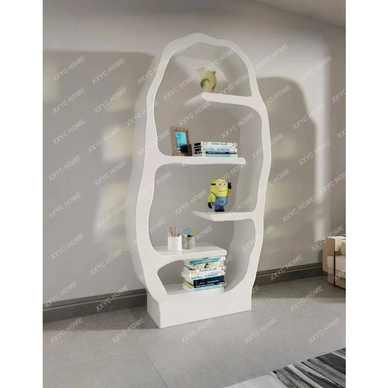 XX minimalist paint bookcase solid wood wall bookshelf living room shelf