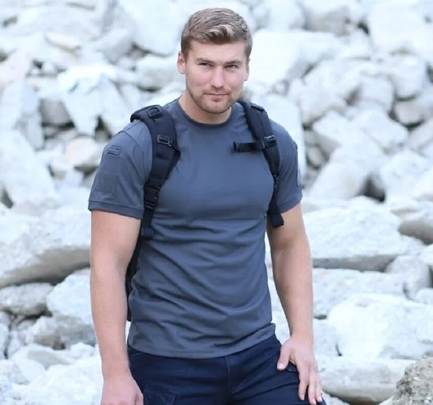Helikon round neck short sleeved summer top, quick drying outdoor hiking breathable sports t-shirt for men