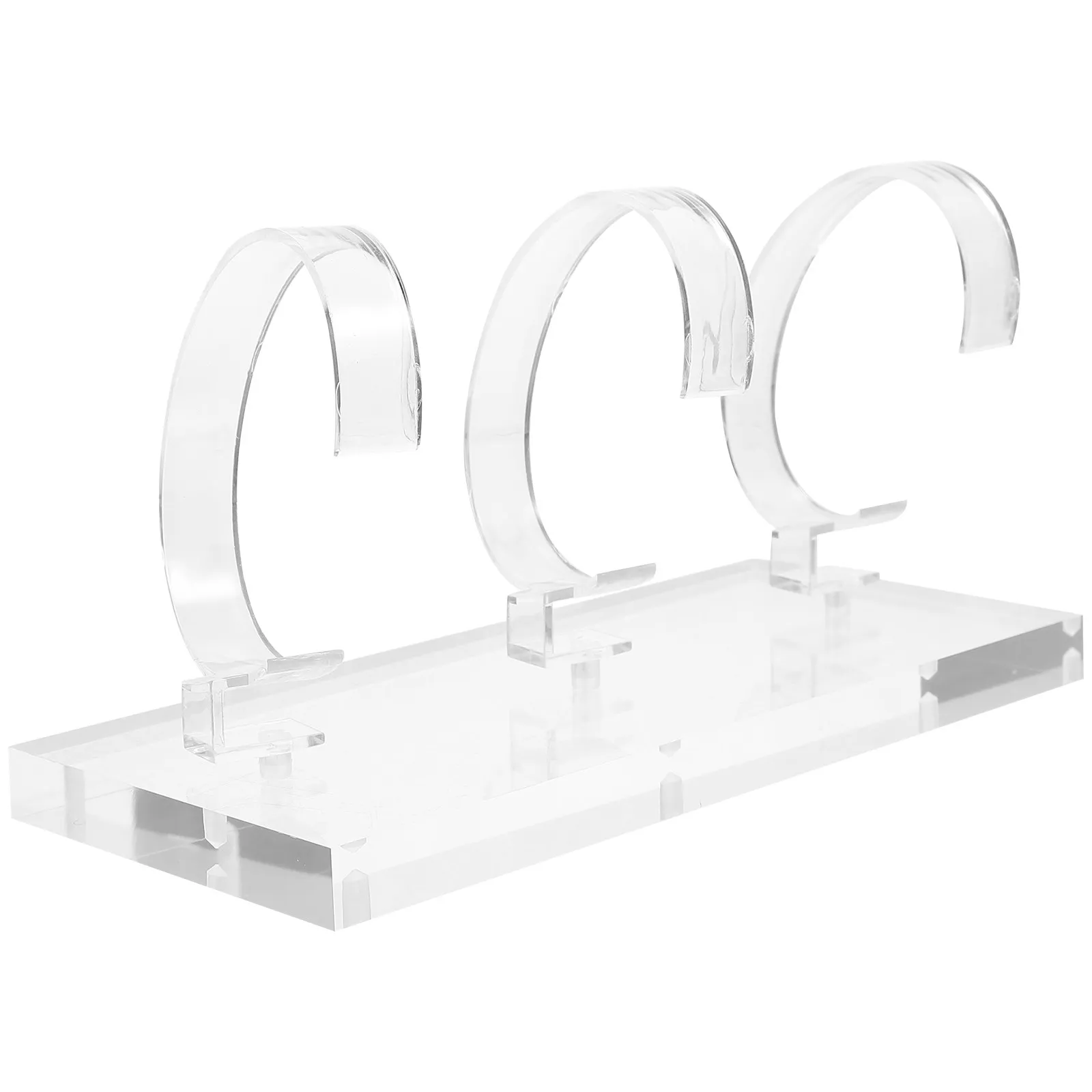 Lightweight Acrylic Watch Display Stand Compact Tabletop Watch Holder for Home Office Store Display of Watches Bracelets Bangle