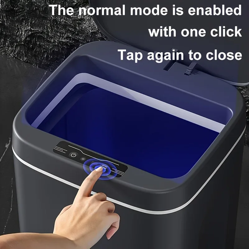 Smart Trash Can-Motion Sensor Battery Sensing Paper Basket, InfraredSensing, Kick Open Lid, Used for Living Room, Kitchen,