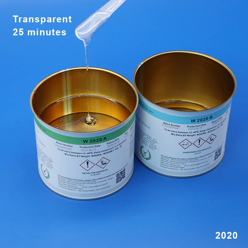 Wellmid 2020 1.3lb Low viscosity Flowable Clear Epoxy Adhesive 30 minute For Bonding Potting Pouring Casting Transparent AB Glue