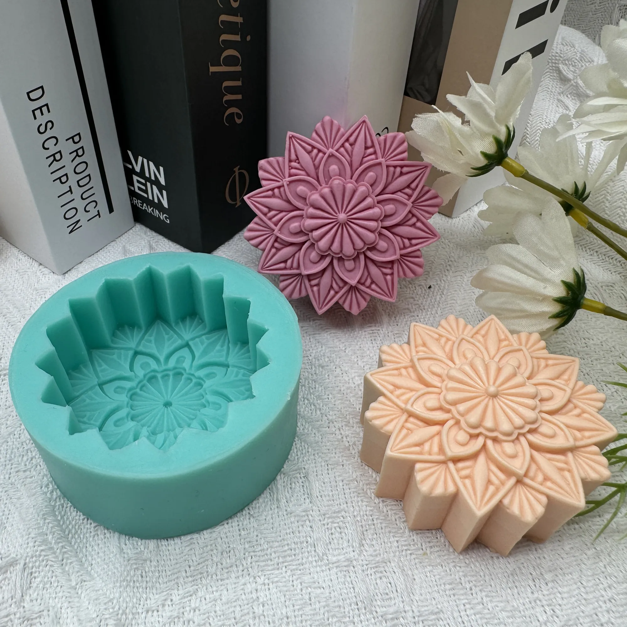 Kaleidoscope Silicone Soap Molds Handcraft Soap Candle Wax Mould Resin Epoxy Gypsum Crafts Silicone Mold