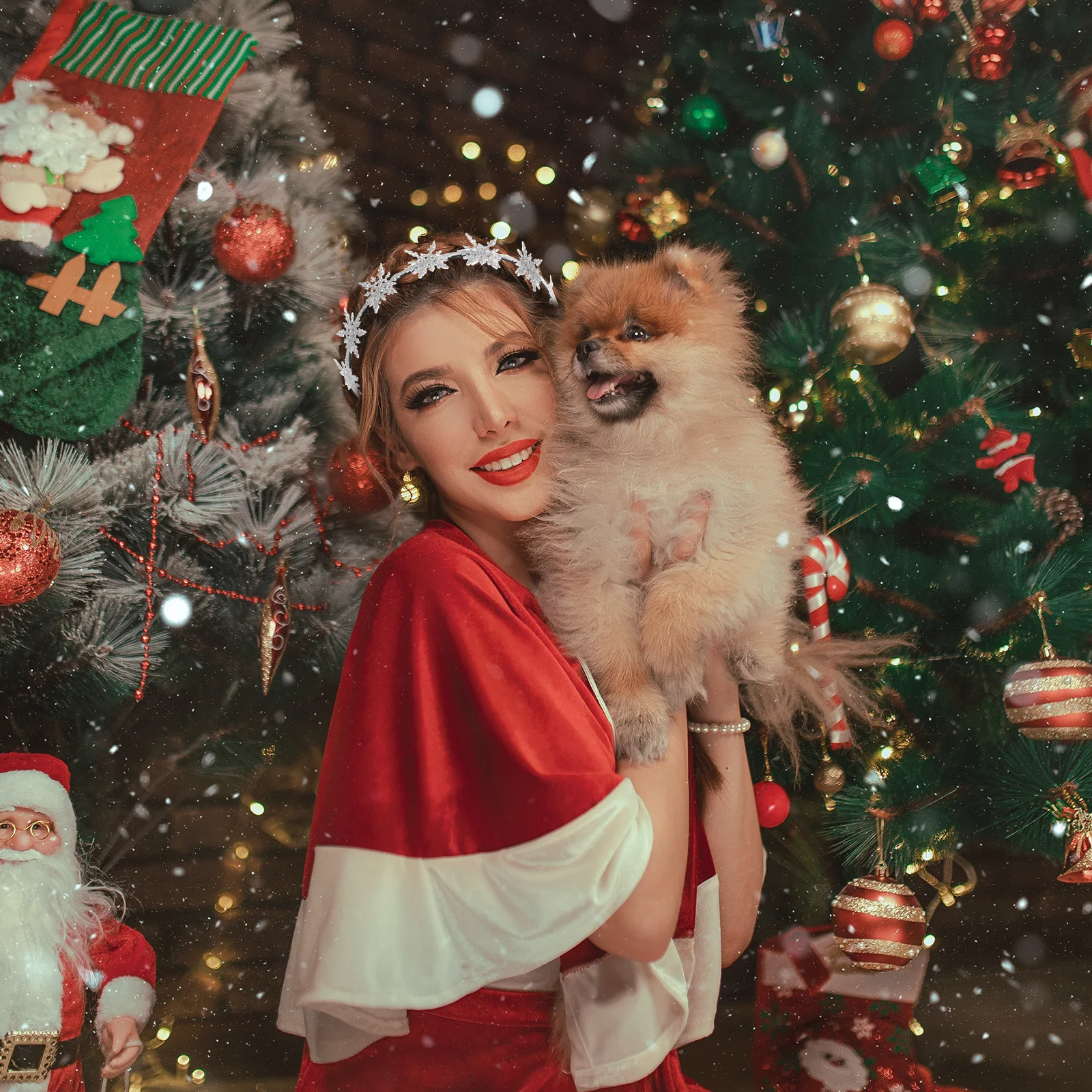 

1 Piece Snowflake Hair Hoop Stylish Christmas Hair Band for Festival Party Wear Holiday Costume Accessory