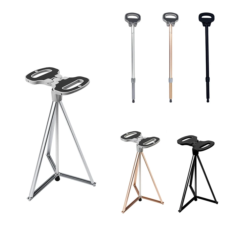 

Elderly or outdoor sports folding cane folding cane stool chair cane with chair
