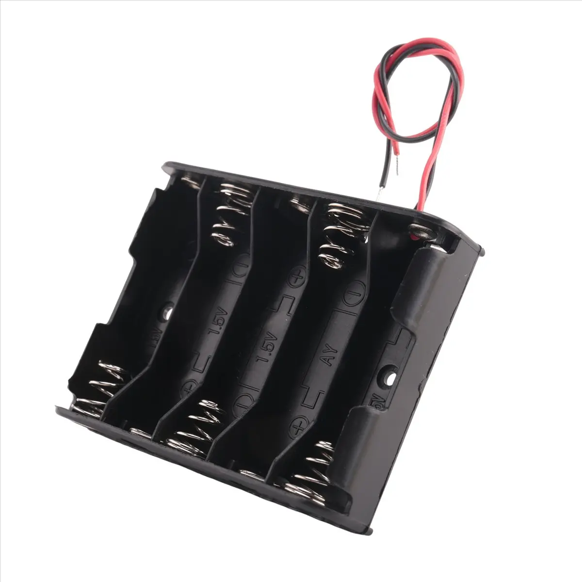 

ABGN 5 x 1.5V AA Battery Slot Holder Case Box Wire Black