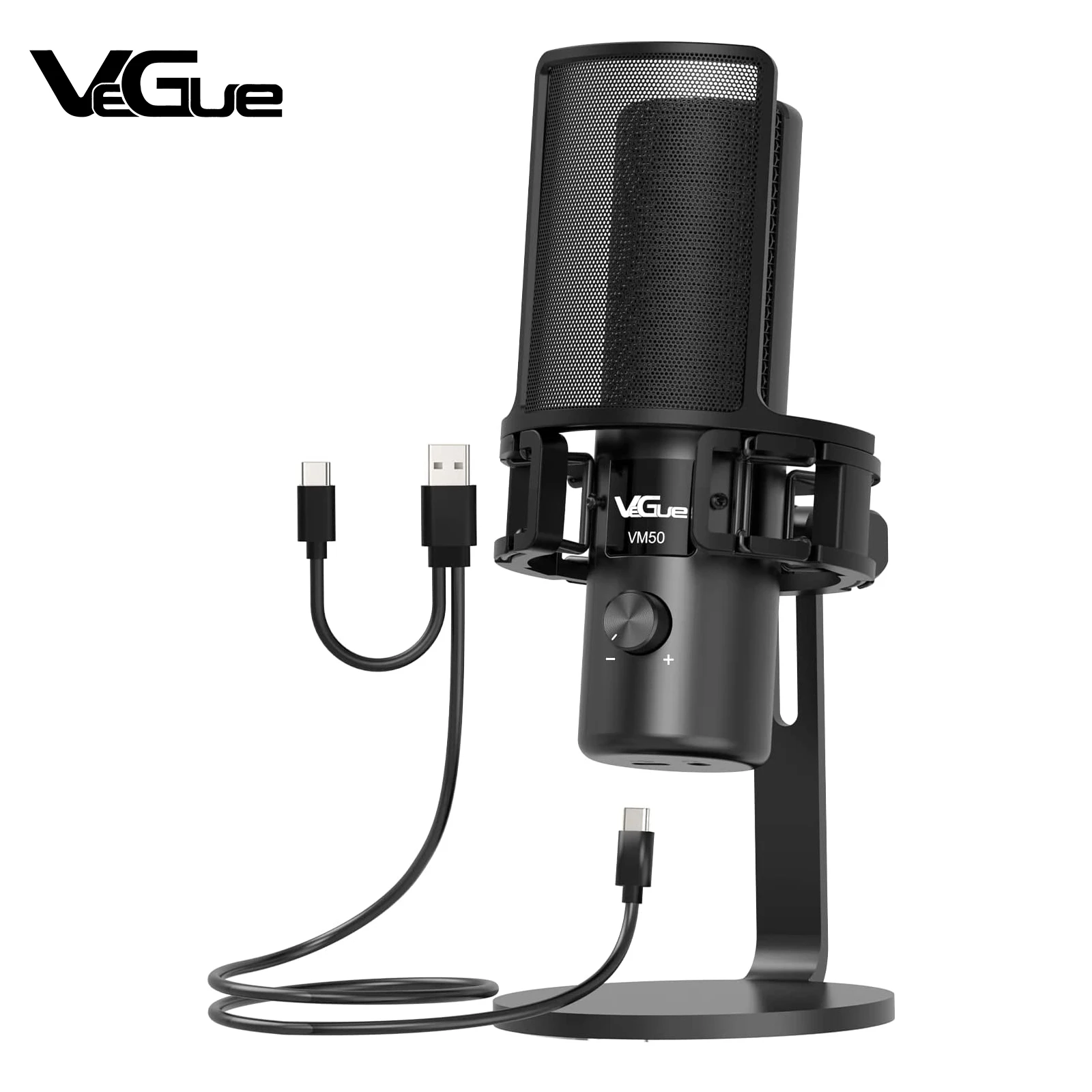 Vegue Pro Podcast Online Show Portable Microfon Gaming Usb Desktop Condenser Microphone