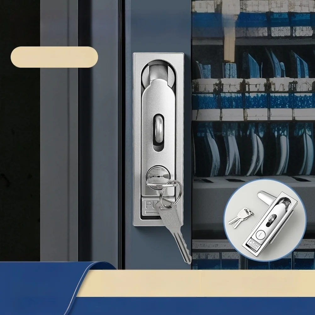 Practical New Zinc Alloy MS713 Flat Cabinet Lock Pry For Proof For Electrical Box Distribution Cabinet Industrial Door Hardware
