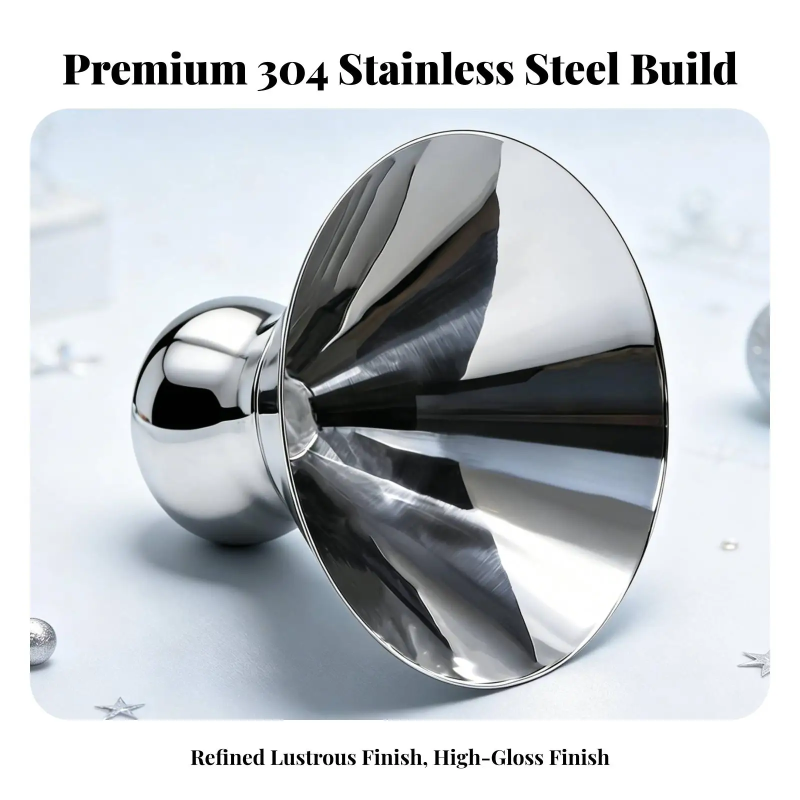 Stainless Steel Dessert Cup Polished Finish Goblet Dessert Cup Thickened