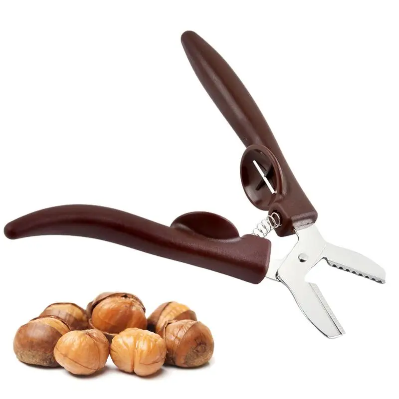 Multifunctional Chestnut Cutter Tool Chestnut Opener 304 Stainless Steel Metal Nut Opener Plier For Home Kitchen Accessories