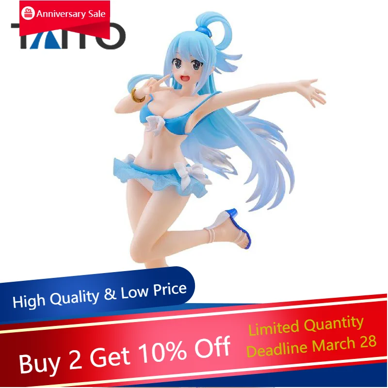 Genuine Original TAiTO Blessings for A Better World! Aqua Swimsuit Styling Anime Figure Collectible Model Doll Ornament Toy Gift