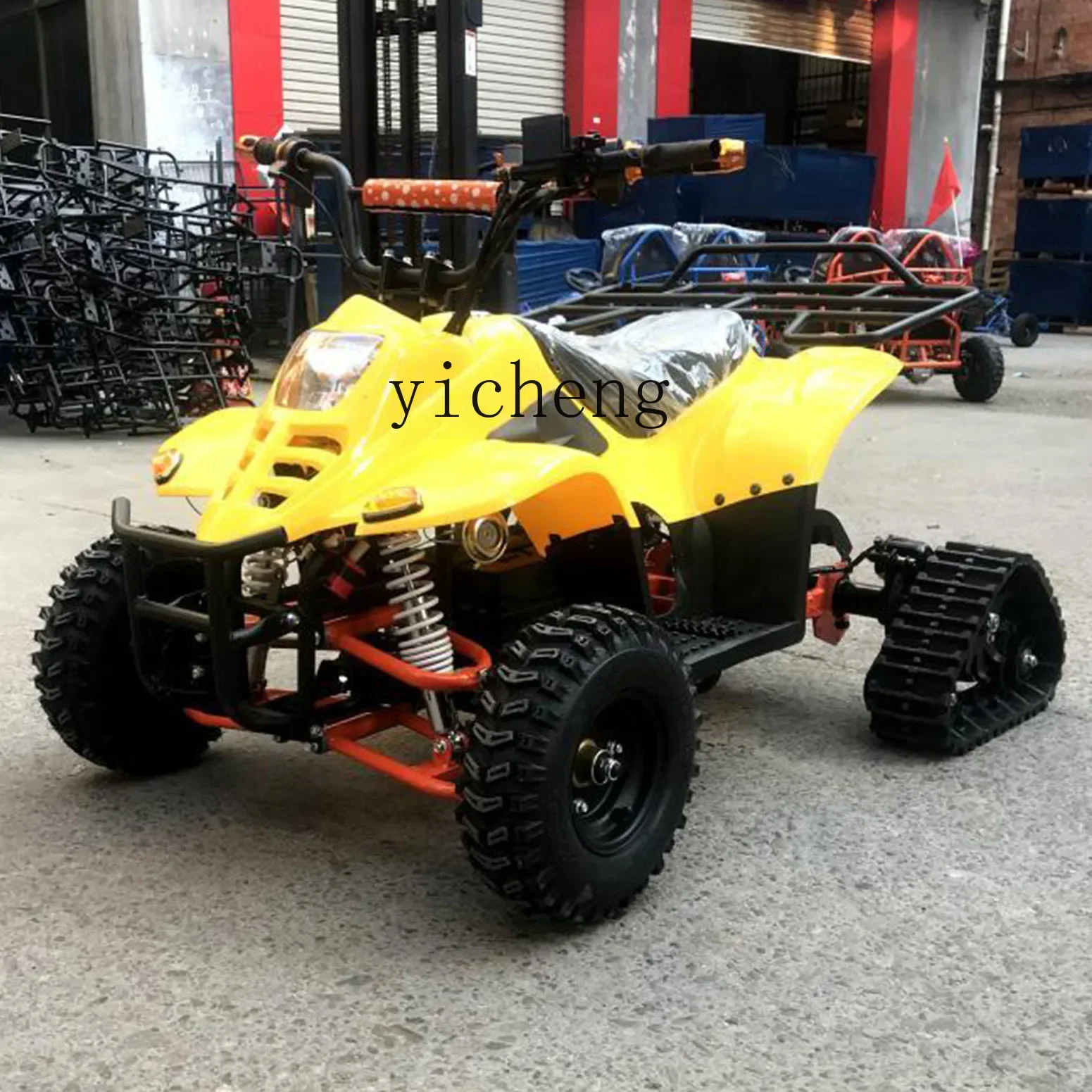 

TQH Snow Off-Road Motorcycle Amusement Park ATV Crawler Electric Sled Four-Wheel Ski Vehicle