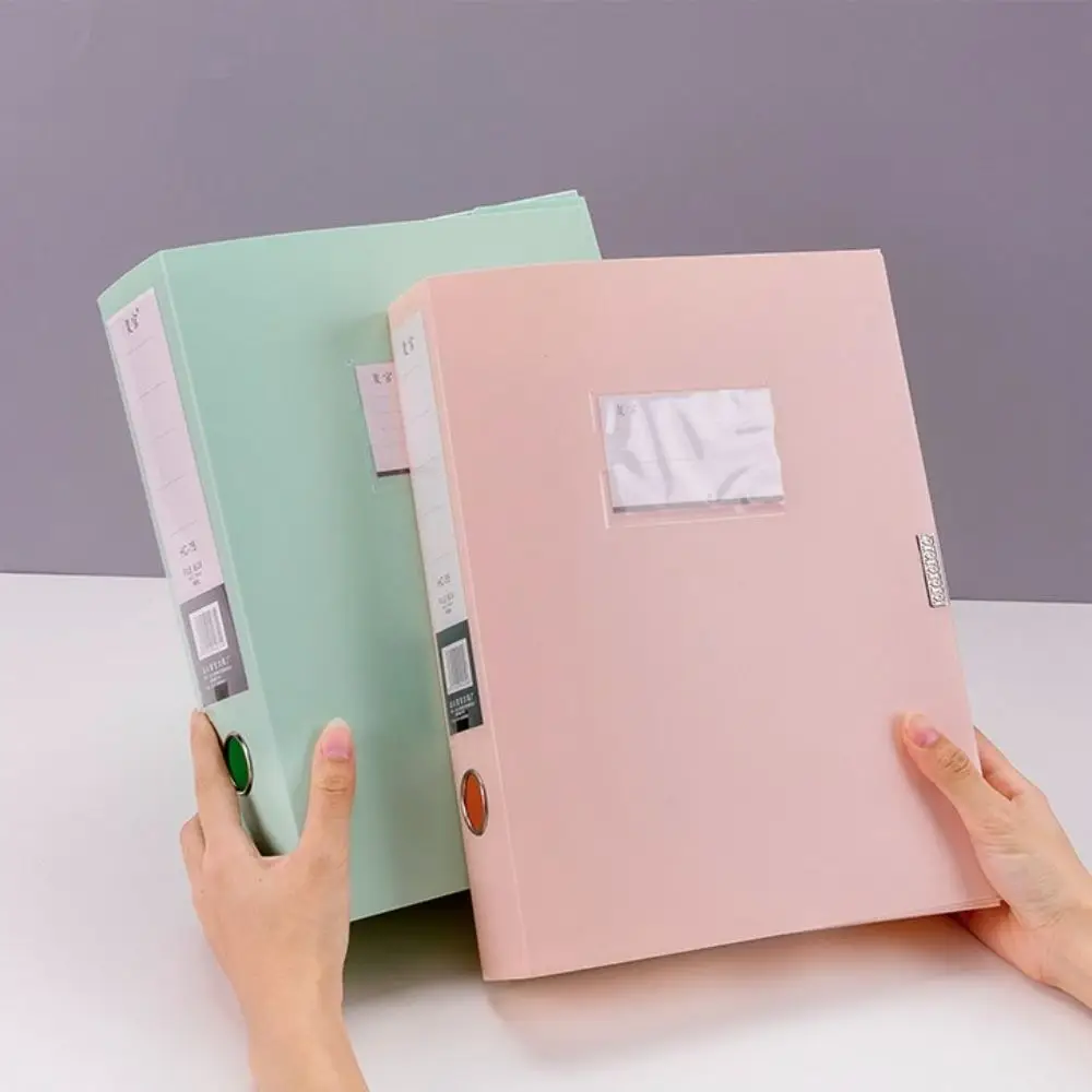 Multifunctional A4 File Organizer Box Thickened Dustproof File Paper Organizer PP Plastic Morandi Color Document Case Archives