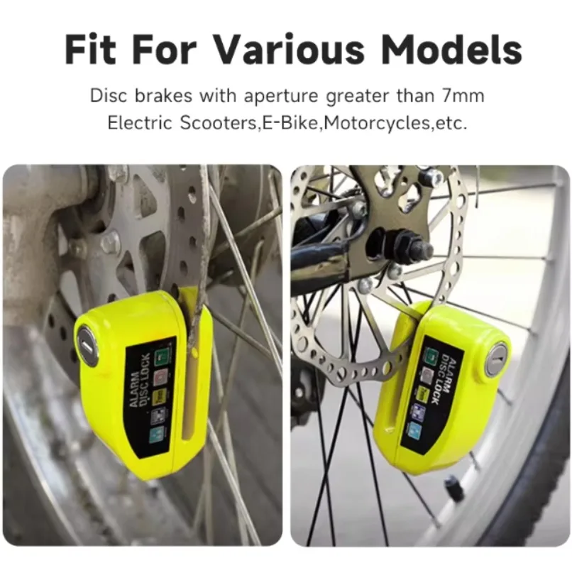 1pc Motorcycle Brake Disc Lock - One-click Locking,Anti-theft for Outdoor Parking - Heavy-Duty with 2 Spare Keys,Biker Essential