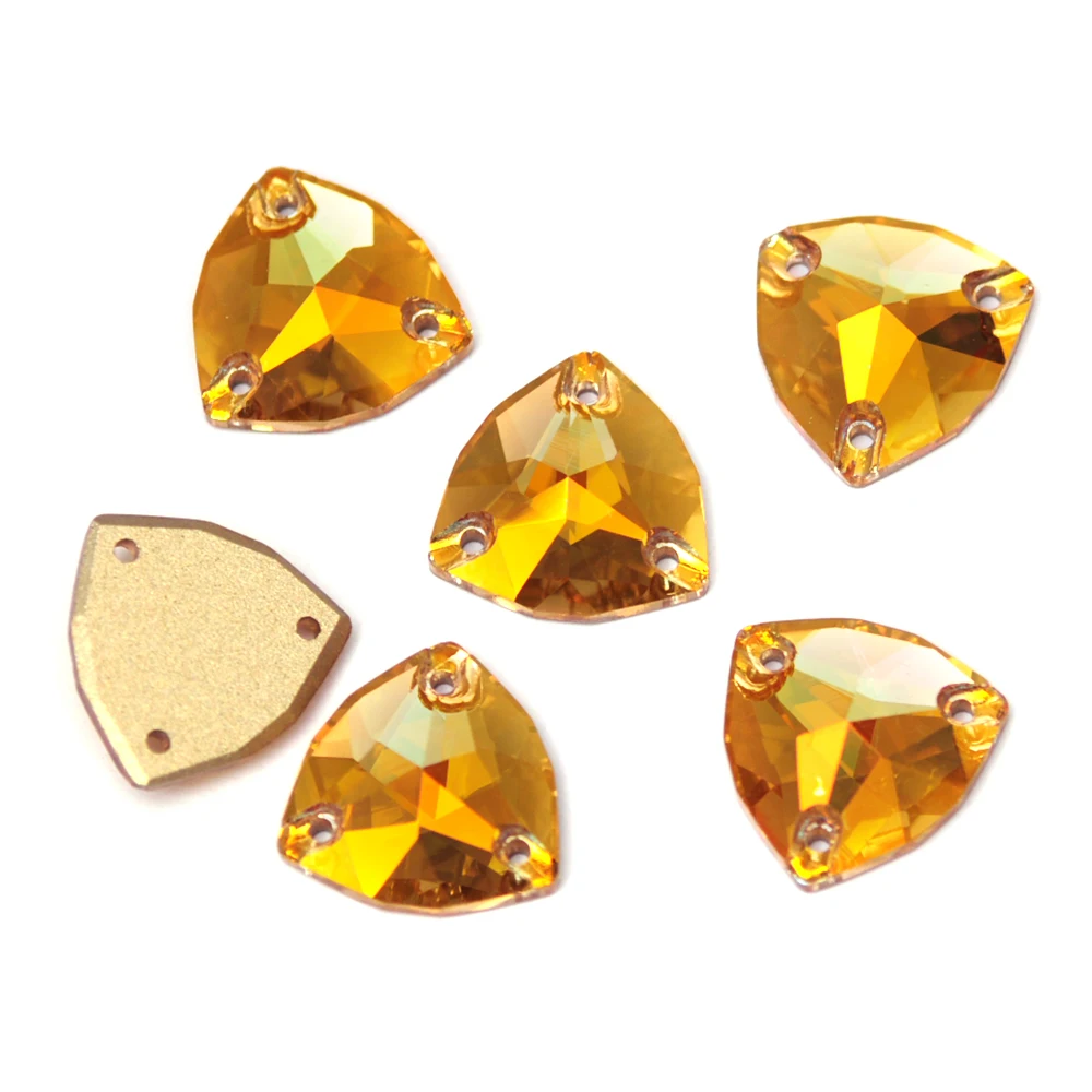YANRUO Sunshine Metallische Tropfen-Quadrat-Glas-Nähkristall-Strasssteine zum Aufnähen, Steine für Handarbeiten, Applikationen, Schmuckherstellung, DIY-Steine – Detail 5