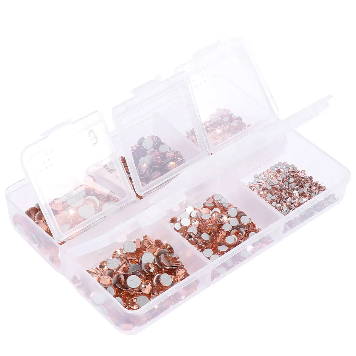 مسمار حجر الراين صندوق زجاجي مسطح الظهر التدريبات ل مانيكير ديكور فني براق ملون متعدد الاستخدام الحرفية Diy بها بنفسك الملحقات #4