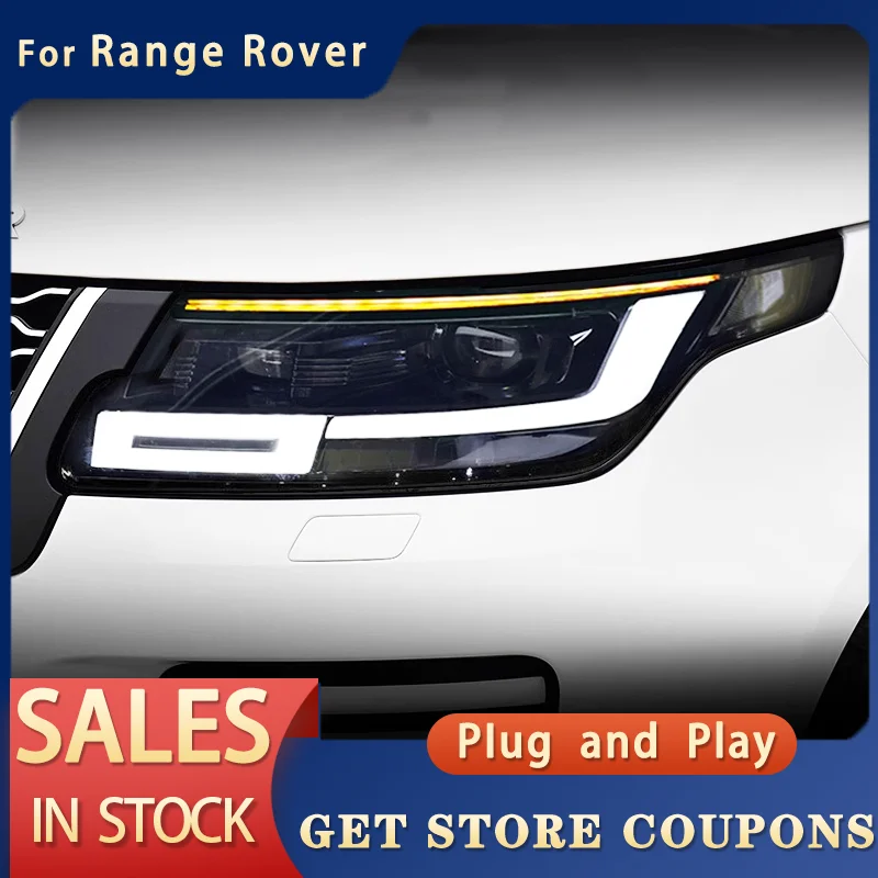 

Full LED Car Head Lamp For Land Rover Range Rover Vogue L405 Headlights 2018 2019 2020 2021 2022 Dynamic turn signal Front light