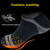 Unisex Rechargeable Heated Socks Washable Electric Thermal Socks Cozy Thickened for Outdoor Sports Skiing