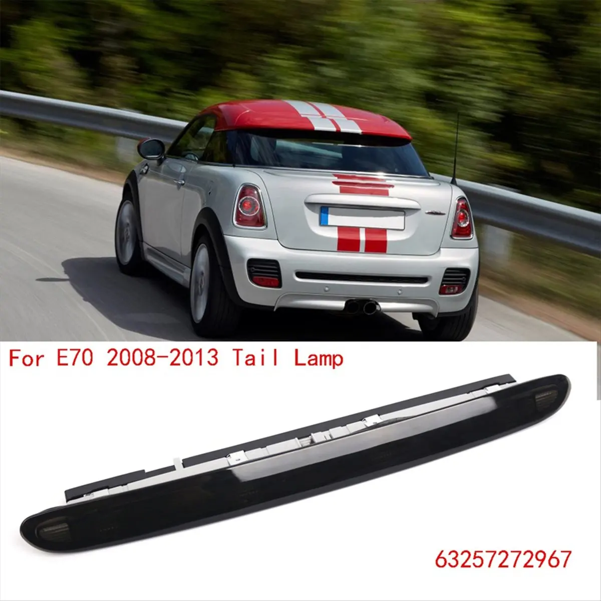 NEW 63257272967 Third Brake Light LED High Mount Brake Light for BMW X5 II E70 2008-2013 Tail Lamp