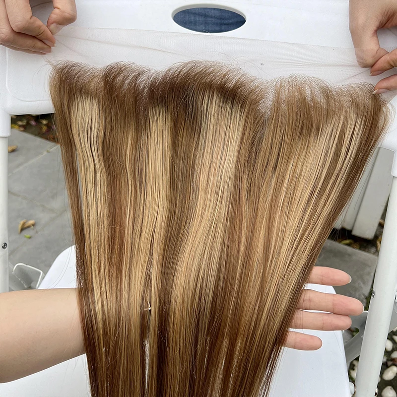 #P427 Highlight Straight 13x4 Lace Frontal 100% Raw Virgin Human Hair 4x6 Transparent Lace Closure Pre-Plucked Invisible Lace