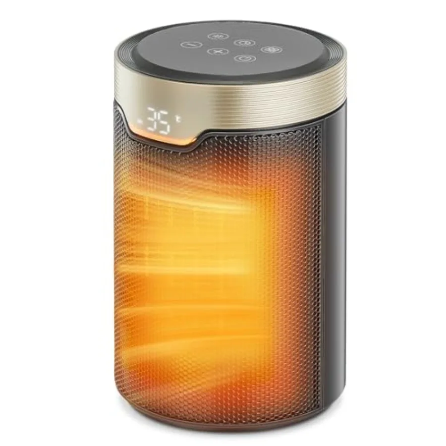 

Space Heater ETL Certified 1500W PTC Portable Electric Heaters with Thermostat 24H Timer Memory Function Touch Display 5 Modes