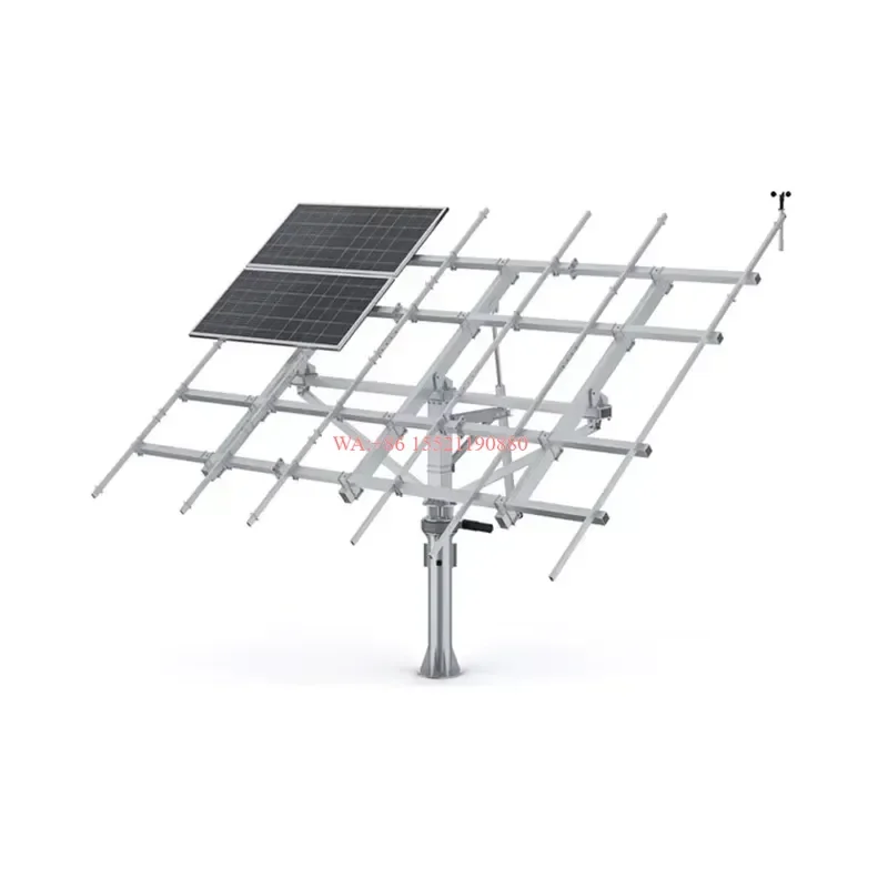 wmwmnu for Duel 5kw 10 Panels Solar Tracking System Completed Dual Axis Solar Tracker with Slewing Drive System Key
