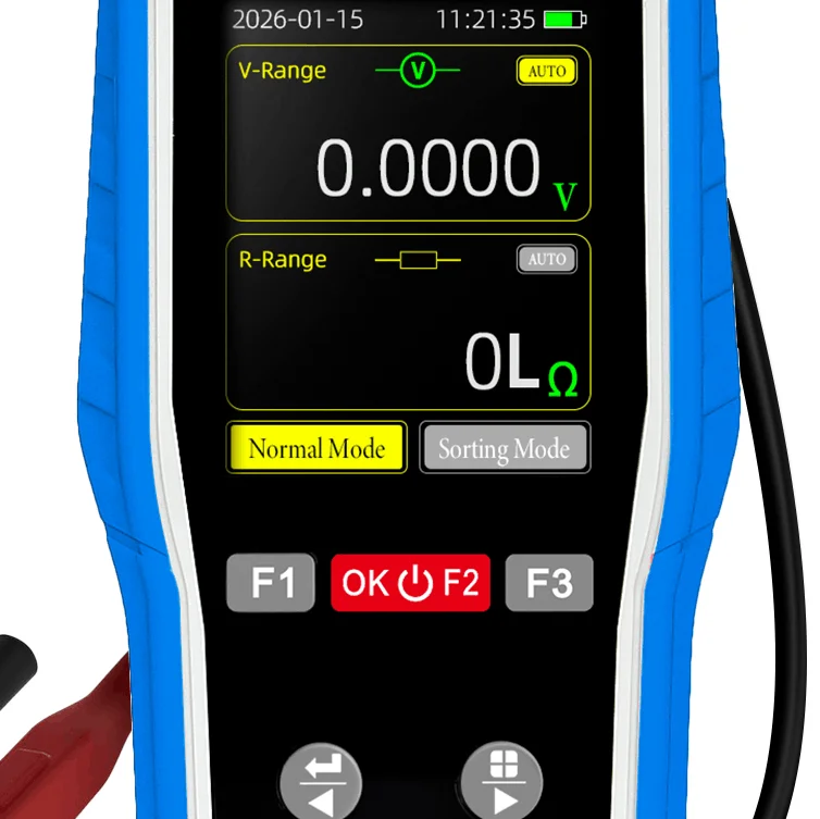 HP9000S 4-Wire Battery Tester 0-200Ω 0-100V, USB Data Log Rechargeable Internal Resistance Meter for Industrial Battery & EV Fix