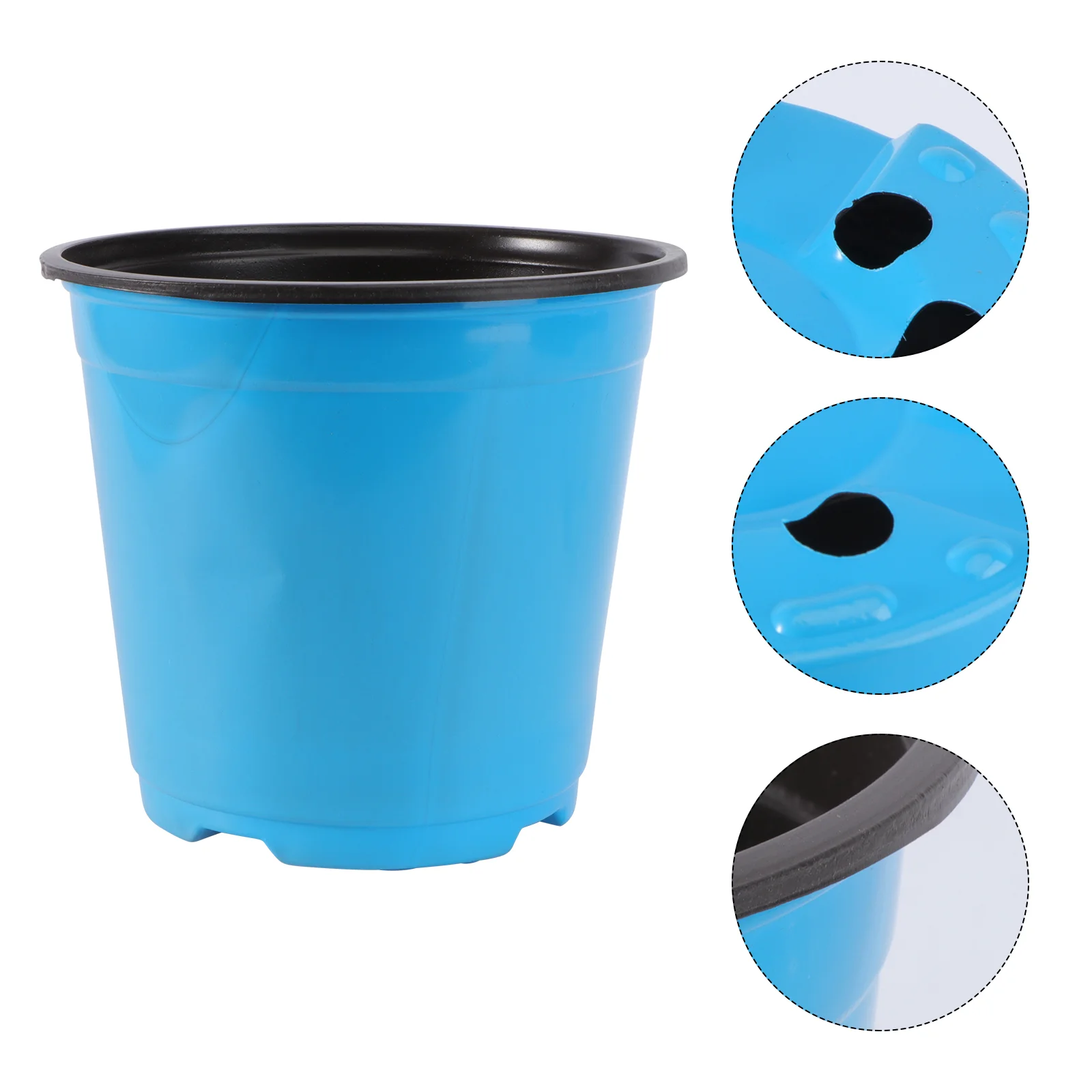 

Round Bucket Thicken Plastic Flower Pots Tree Growing Bucket Garden Balcony Pot (Blue, 5 Gallons Capacity)