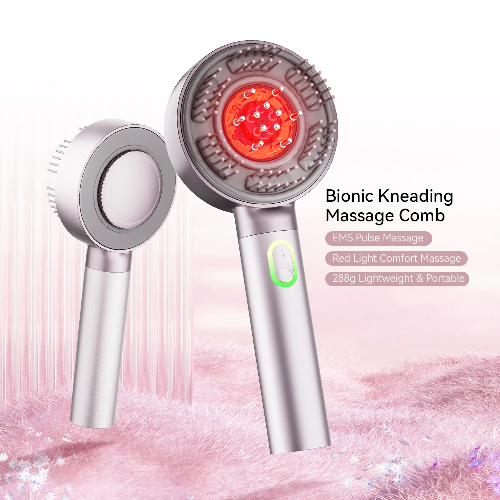 Electric Smart Automatic Vibrating Head Massager Comb, Scalp Massage Brush for Hair Growth, Relieve Stress and Tension