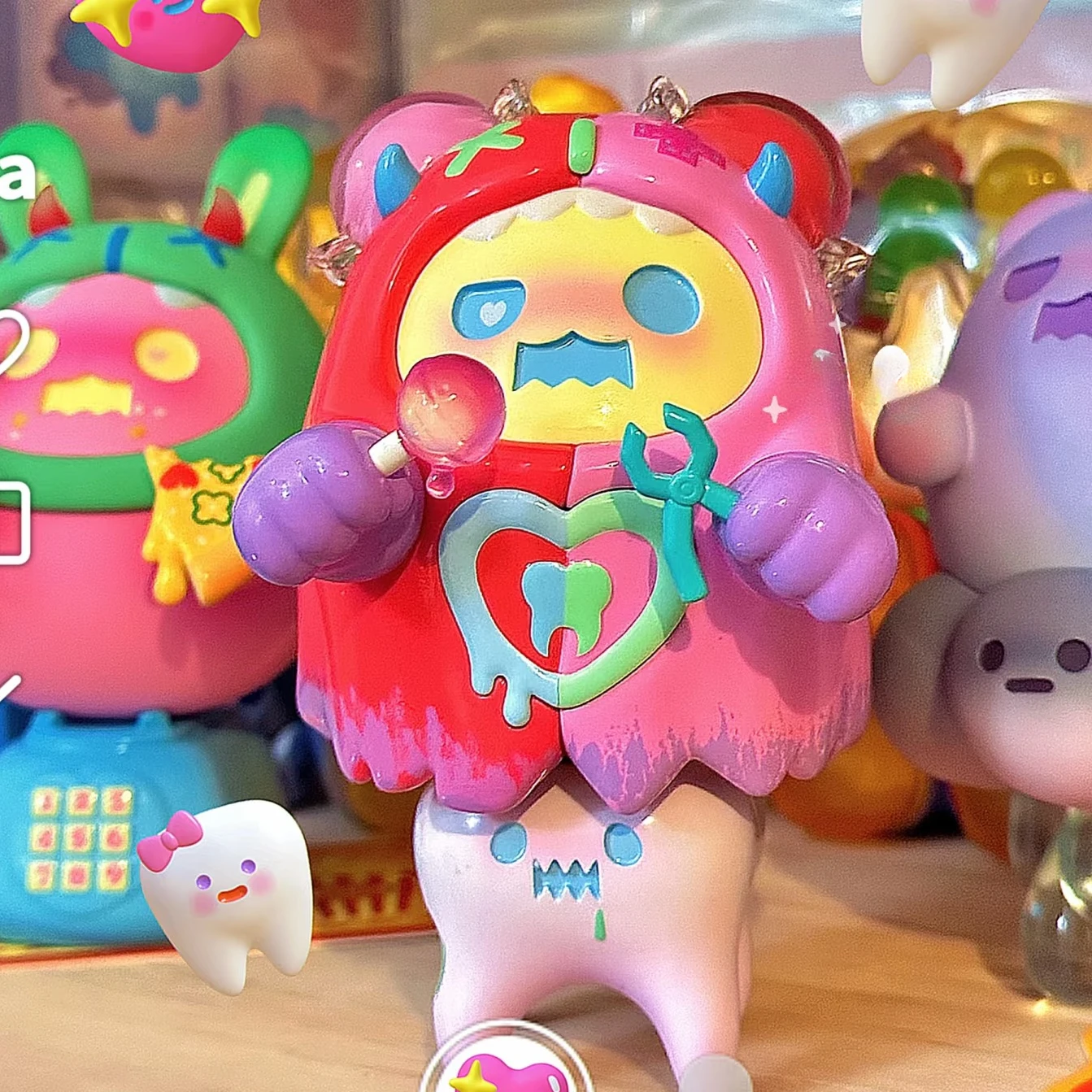 

Коллекция ShinWoo Ghost Bear Мятный шоколад Фигурка мороженого Игрушка Мороженое Совок Не ешьте меня Дизайнерская игрушка Кукла