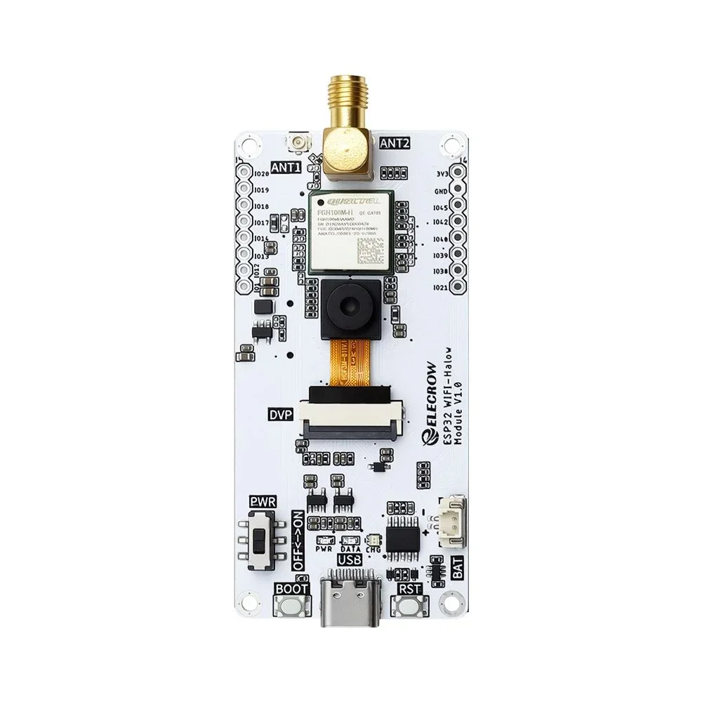 Модуль ESP32 Wi-Fi HaLow с 2-мегапиксельной камерой, высокоскоростной связью 32 Мбит/с, передачей данных на большие расстояния 915 МГц/868 МГц для проектов IoT