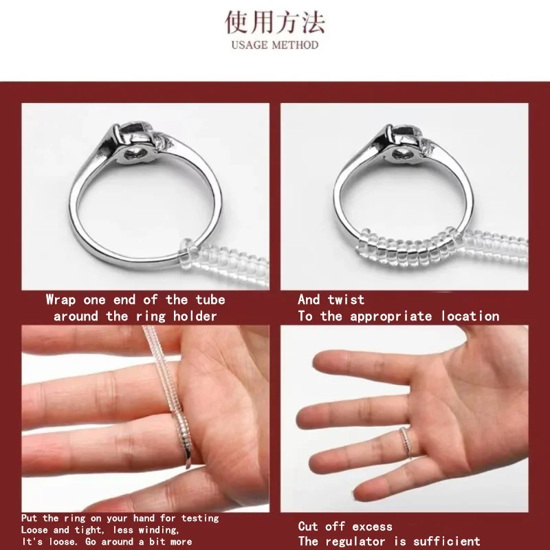 Jewelry Tools Size Adjuster Size Elastic Belt Size Adjustment Tool Elastic Belt Invisible Transparent Jewelry Protective Cover
