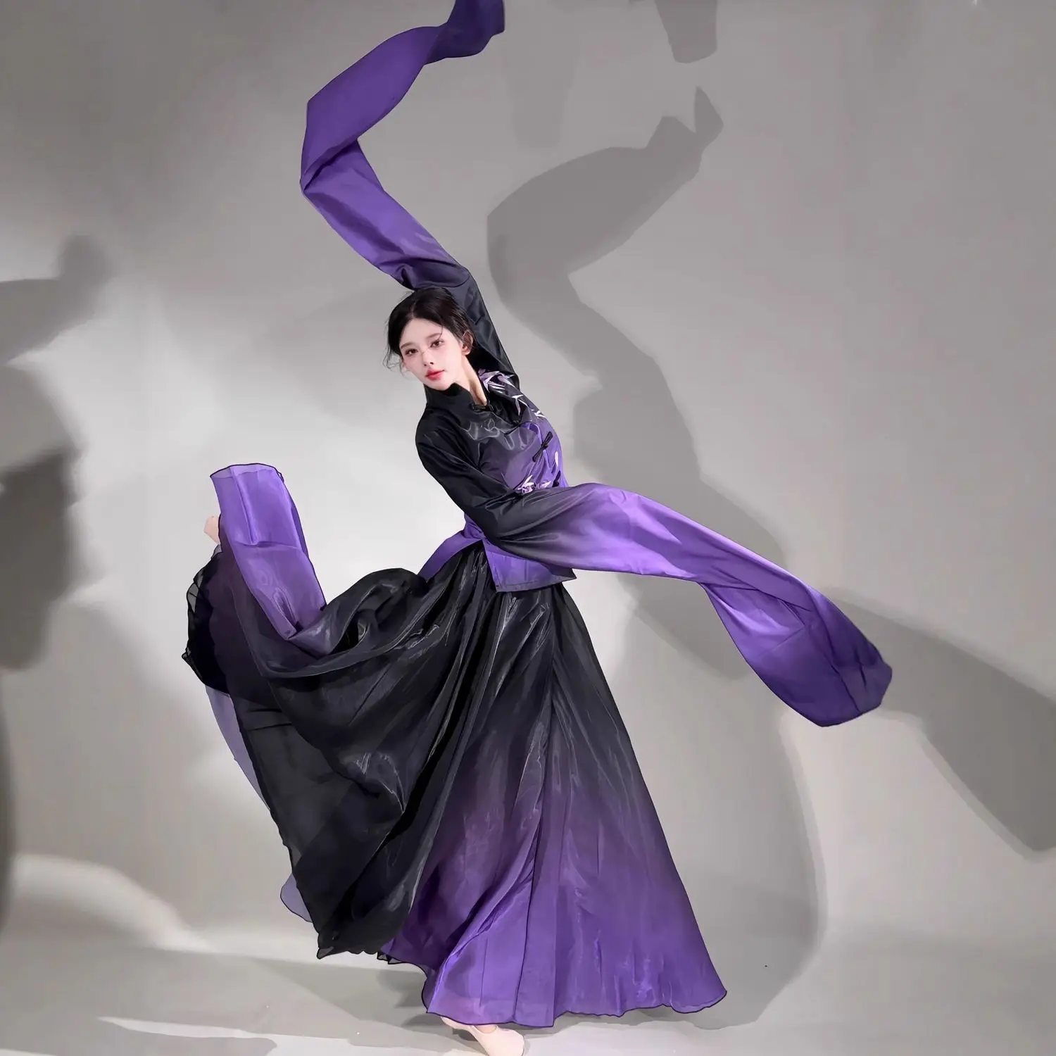 Robe classique fluide pour femmes, Performance Tang, Style National chinois ancien, danse, nouveau mince, taille haute, ensemble complet Hanfu