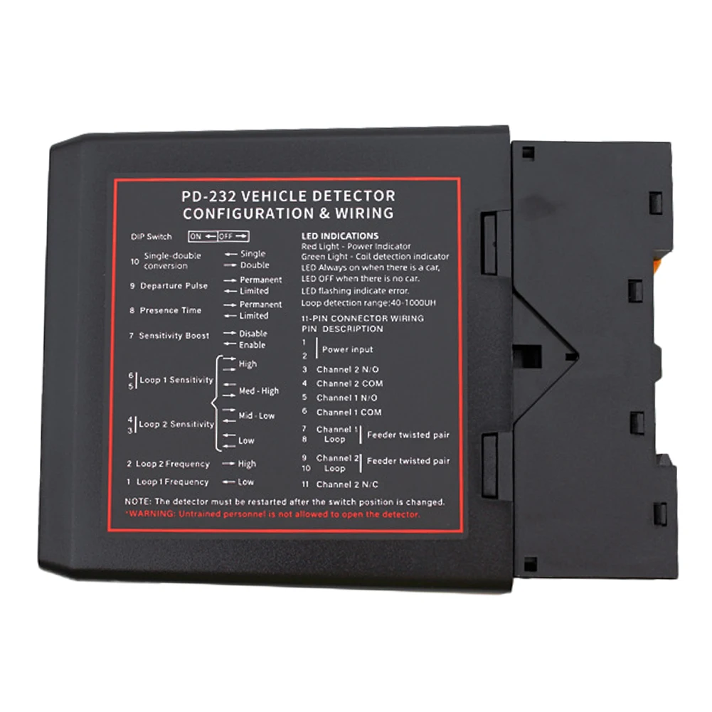 PD232 Dual-Channel Vehicle Loop Detector Sensor With Direction Detection And Adjustable Sensitivity For Parking Lot Gate Openers - view 4