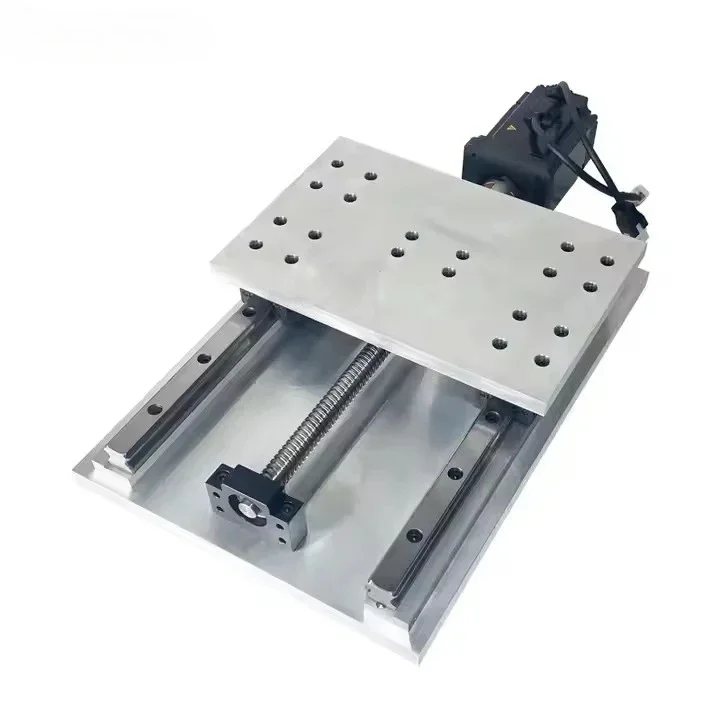 Heavy Load 300kg Long Stroke 100-1300mm Dc Cnc Ball Screw Square Linear Guide Slider Linear Motion Module Single-Axis Robot