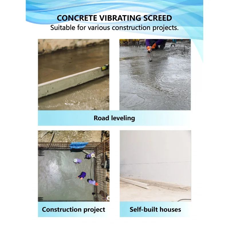 2m Engine Concrete Vibration Ruler Portable Hand-Push Vibrator Leveling Tool 5000-9500 Vibrations/Minute 150-300 - view 6