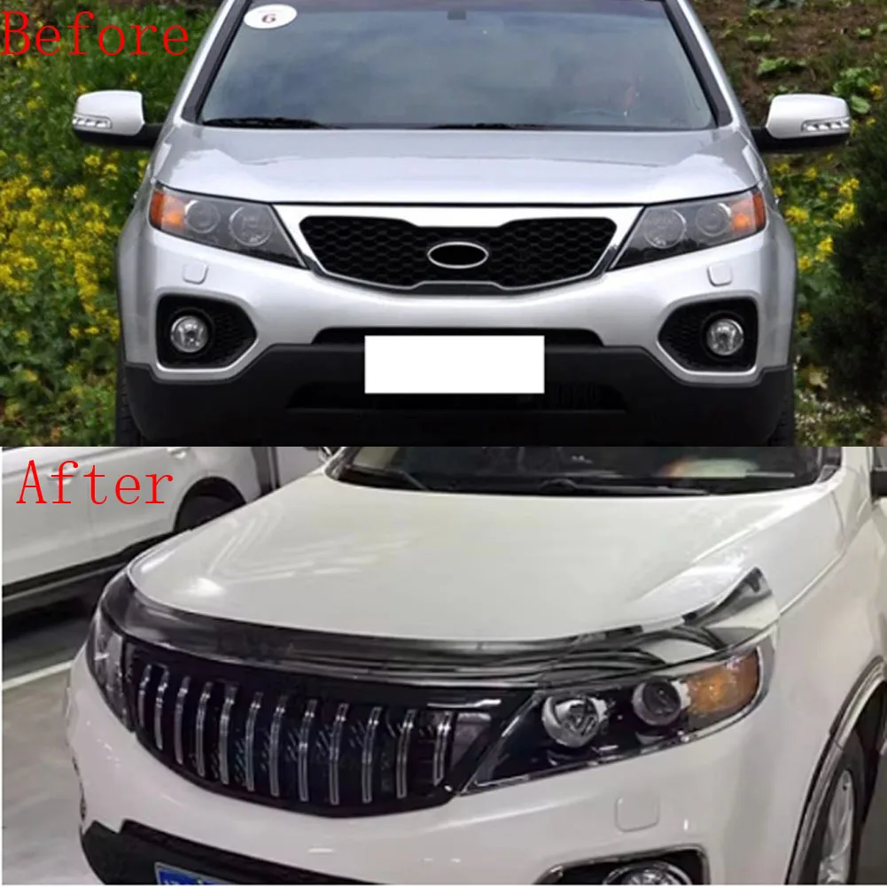 car front grille decorative cover For KIA Sorento Front grille modified racing grille decoration car accessories 2009-2012