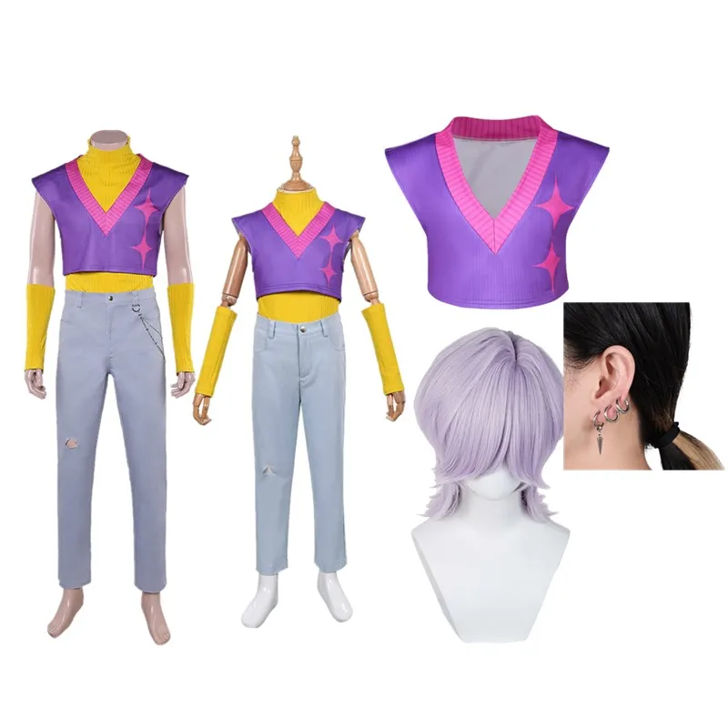 

Группы для взрослых/детей, жилет для косплея, костюм демонов для мальчиков, фантазия, мужской топ, брюки, парик, наряды, маскировка на Хэллоуин, карнавальный костюм для вечеринки