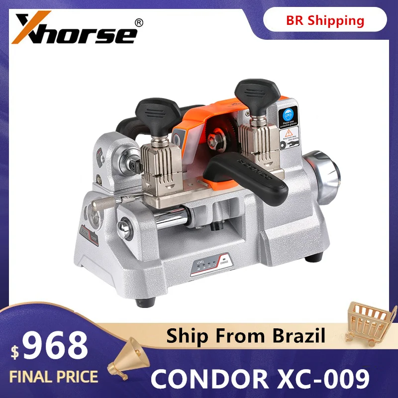 Xhorse Condor XC-009 Key Cutting Machine for Single-Sided and Double-sided Keys with Battery