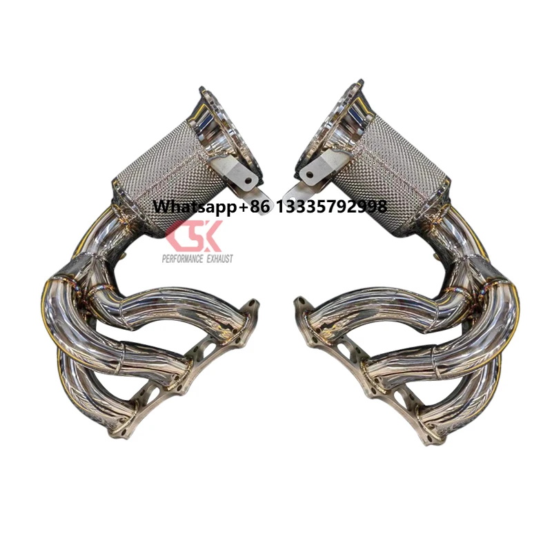 

Excellent Performance Reduce Exhaust Temperature Exhaust Manifold Header for Porsche 992 GT3 Downpipe End Exhaust