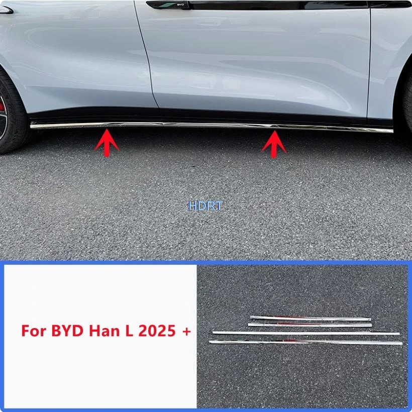 

Car Styling Protector Decoration Accessories Exterior Sticker Door Side Skirt Edge Body Trim Cover Decor For BYD Han L 2025 +