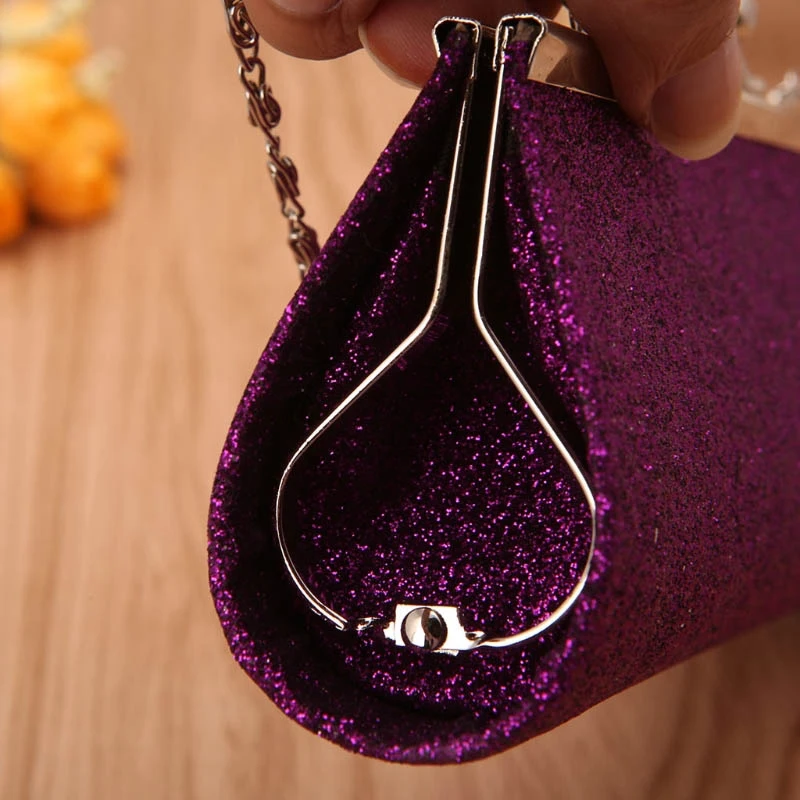 Bolso de mano con purpurina para mujer, bolso de hombro para fiesta de noche, banquete de boda