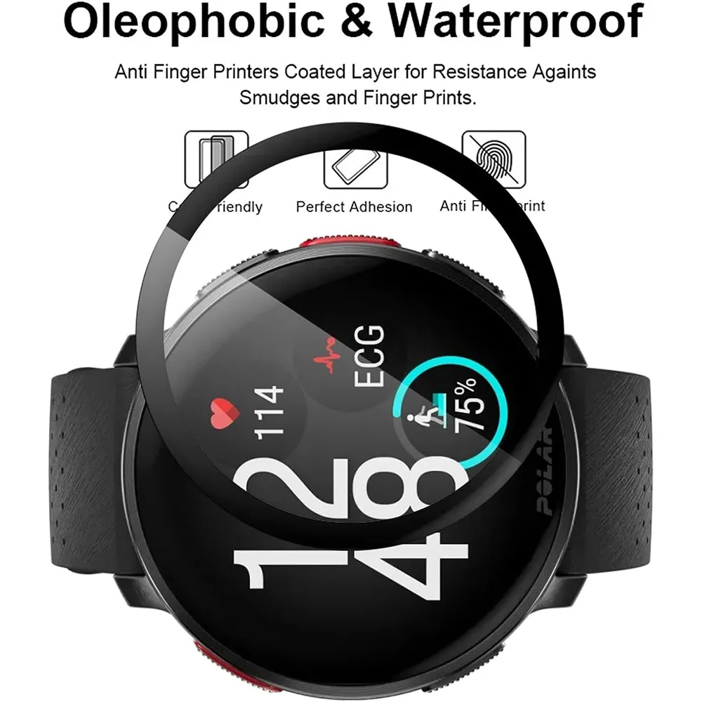 سوار ساعة ذكية للمشاهدة القطبية V3 ، غطاء كامل ، طلاء شفاف عالي الدقة ، حيوان أليف لين ، فيلم PMMA ، واقي شاشة منحني ثلاثي الأبعاد