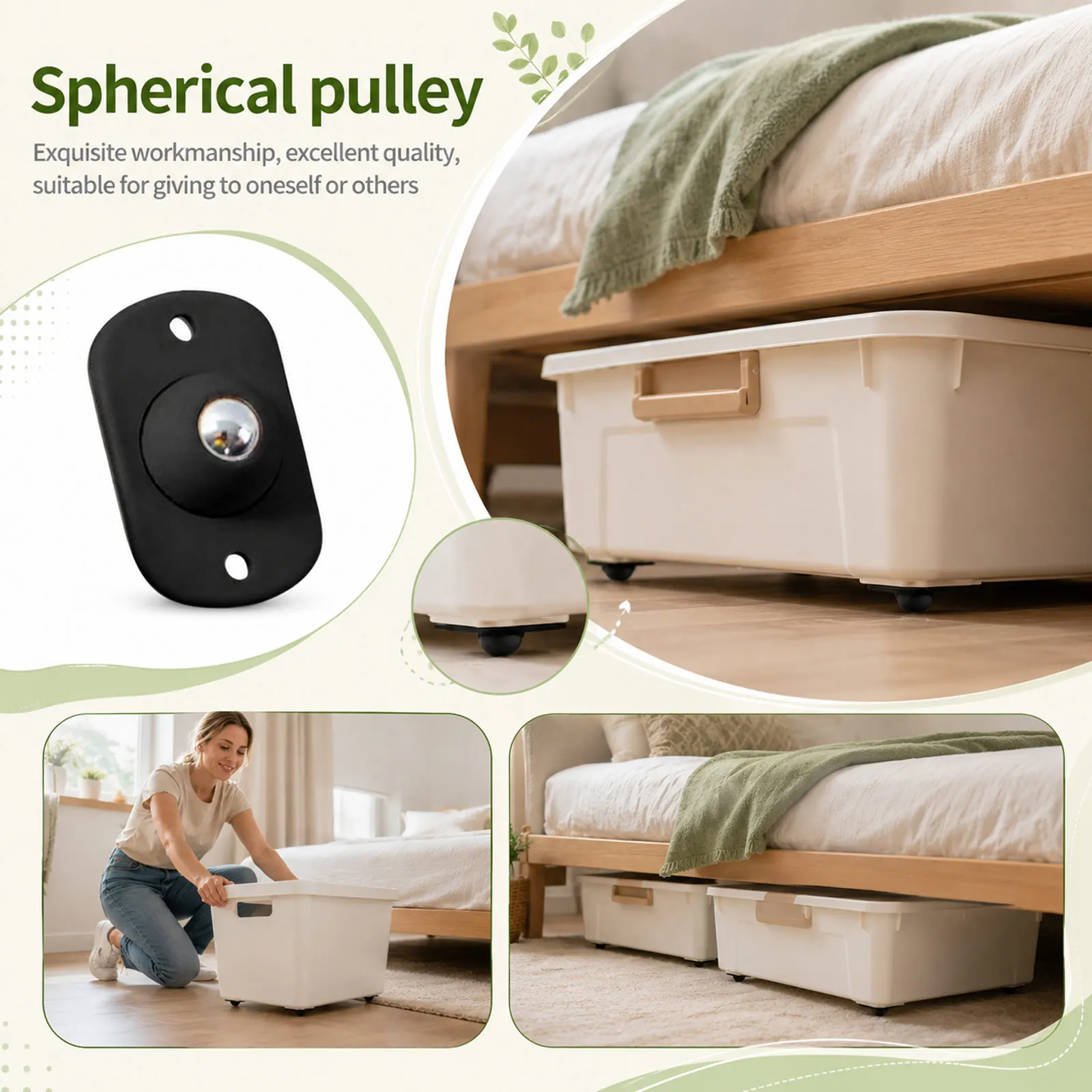 Multifunction Casters Portable Mobile Furniture Casters Household Self-Adhesive Swivel Caster Wheels for Furniture