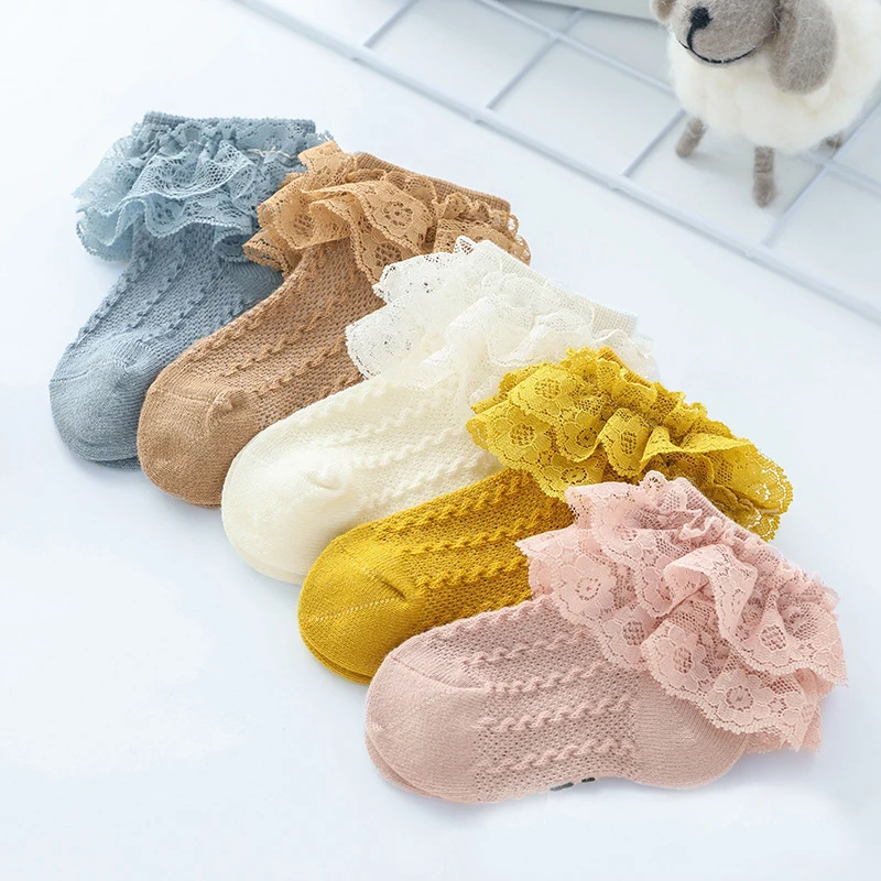 

Wholesale Baby Lace Ruffle Socks Newborn Cotton Baby Girls Sock Cute Toddler Legging Princess Style Baby Accessories DS29